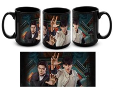 Большая черная кружка 