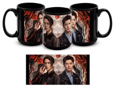 Большая черная кружка 