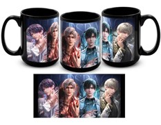 Большая черная кружка 