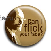 Значок "Can I flick your face?" (Шерлок) SH183BA0