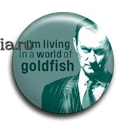 Значок "I'm living in a world of goldfish" (Шерлок) SH185BA0