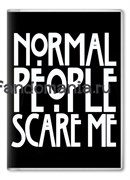 Обложка на паспорт "Normal people scare me" (Американская история ужасов) AC007PS0