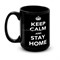 Большая черная кружка "Keep calm and stay home" 11939