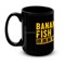 Большая черная кружка "Банановая рыба" 12970